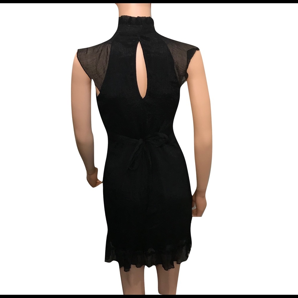 Black Cap Sleeved Semi- Sheer Love Culture Dress - Picture 7 of 8